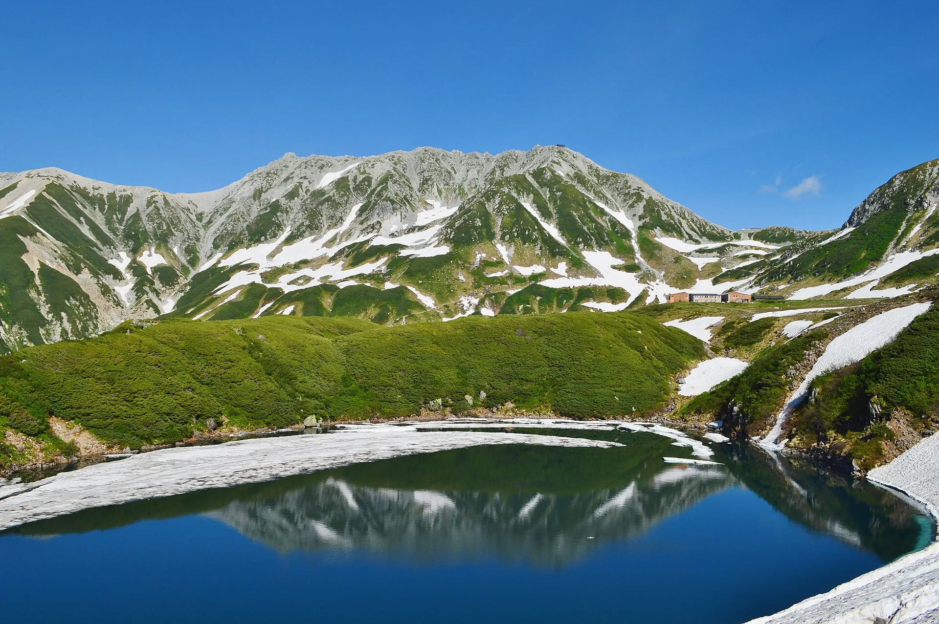 ミクリガ池越しに見る雄山